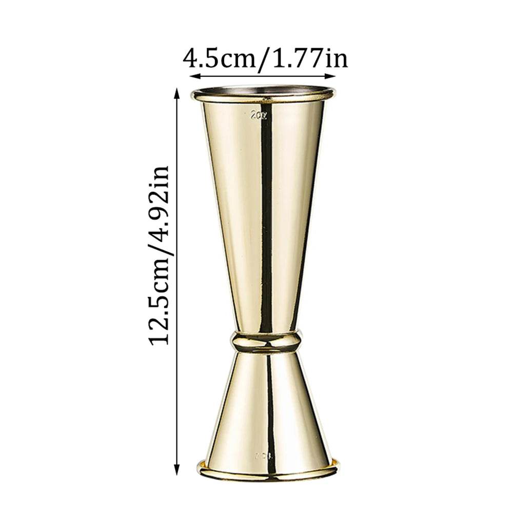 New Dual Shot Stainless Steel Measure Cup Cocktail Shaker Drink Spirit Measure Jigger Kitchen Bar Barware Tools - P12 Hub Europe