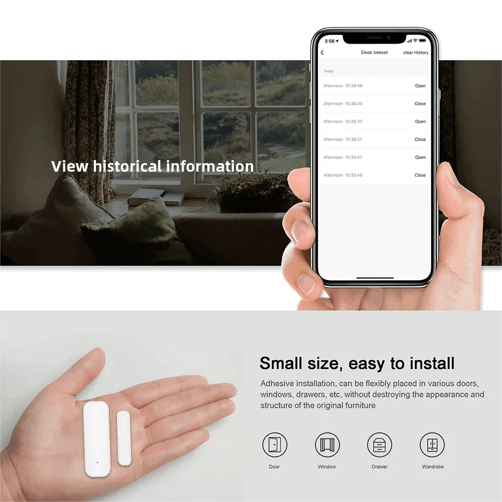 Sensor Door Tuya Zigbee WiFi Smart - P12 Hub Europe
