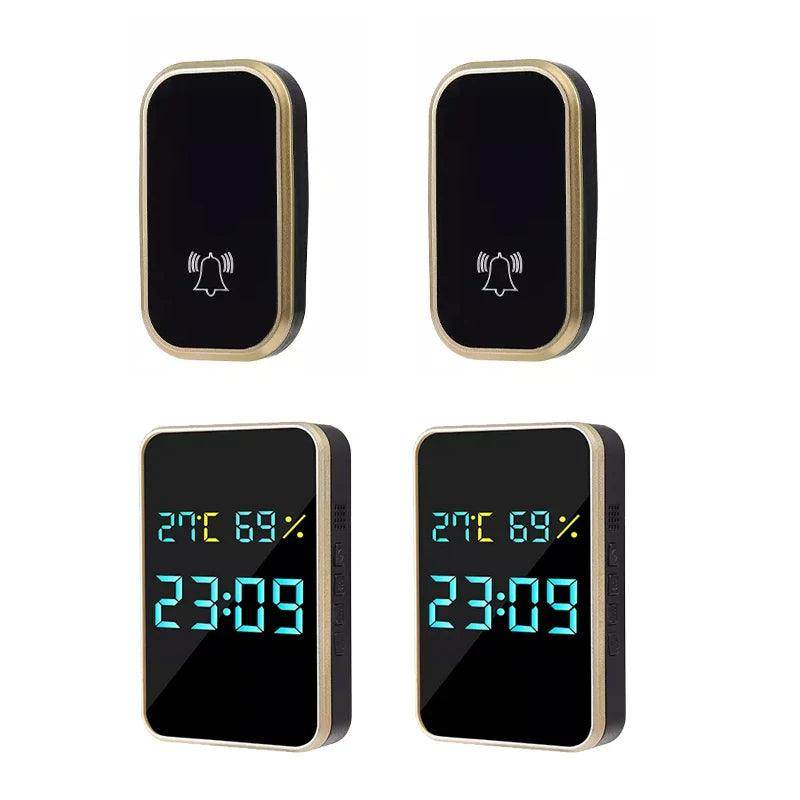 Doorbell Self-Powered Wireless | Temp/Humidity Display, 433MHz - P12 Hub Europe