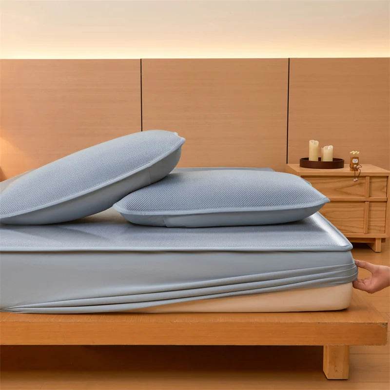 All-inclusive Bed Mattress Cover Summer Cooling Bed Mat Washable Folding Bed Mat Breathable Cool Anti-slip Fitted Bed Sheet - P12 Hub Europe