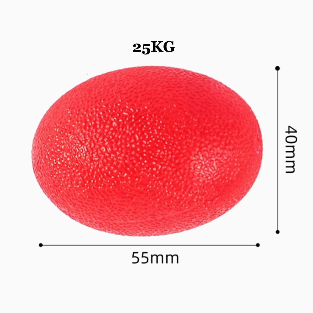 Silicone Hand Grip Ball Egg Gym Fitness Finger Heavy Exerciser Strength Muscle Recovery Gripper Trainer Stress Reliever Squeezer