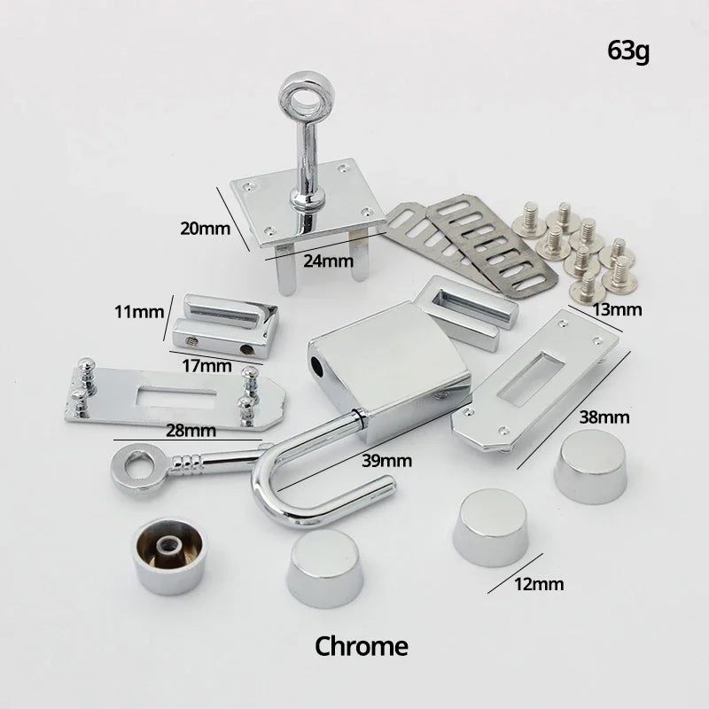 1Set Fashion Metal Bag Locks Clasp Bag Lcok Set For Handbags Purse Tote Closures Snap Clasps DIY Hardware Case Bag Accessories