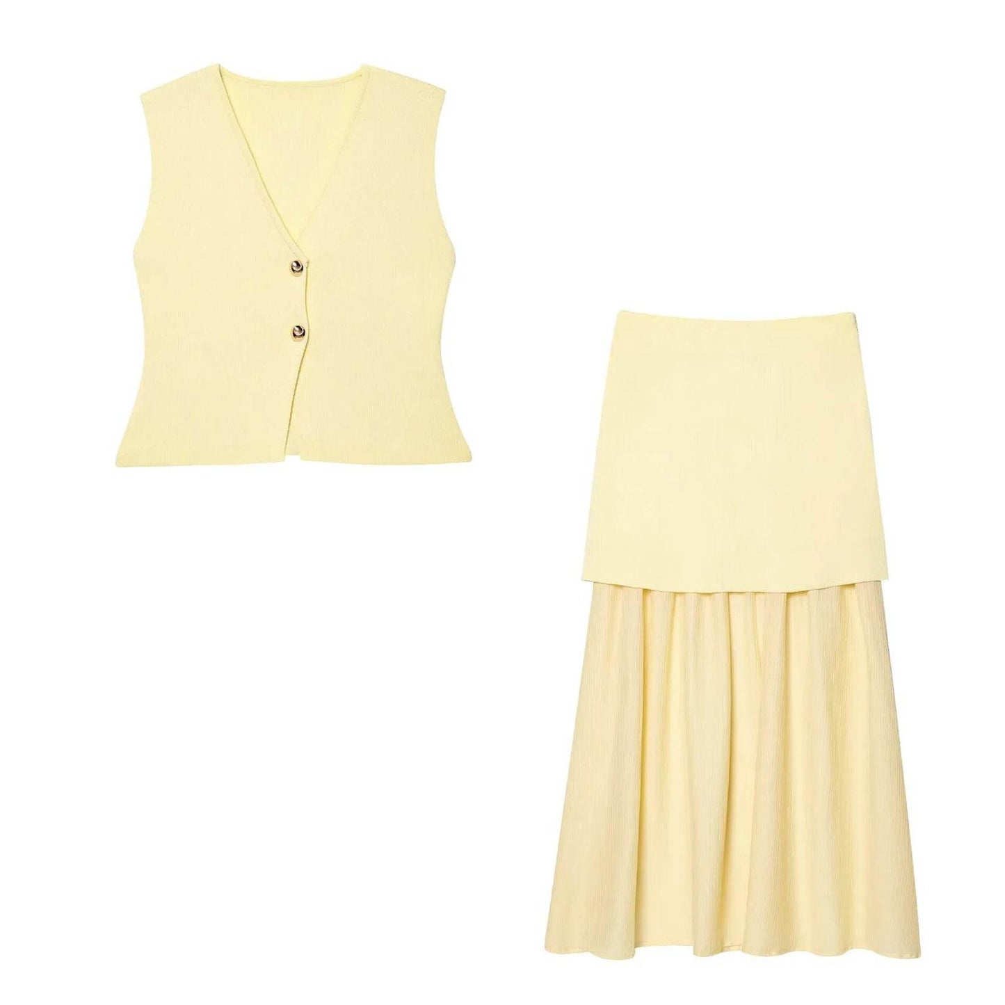 Knitted Vest Skirt Set - P12 Hub Europe