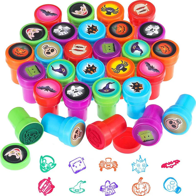 Hot Sale 10PCS Cute Cartoon Children's Stamps Teacher Kindergarten Reward Stamps Children's Early Education Toys and Gifts