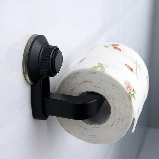 Suction Cup Toilet Paper Holder Wall Mount No Punching High Quality ABS Tissue Towel Roll Dispenser Bathroom Kitchen Accessories - P12 Hub Europe