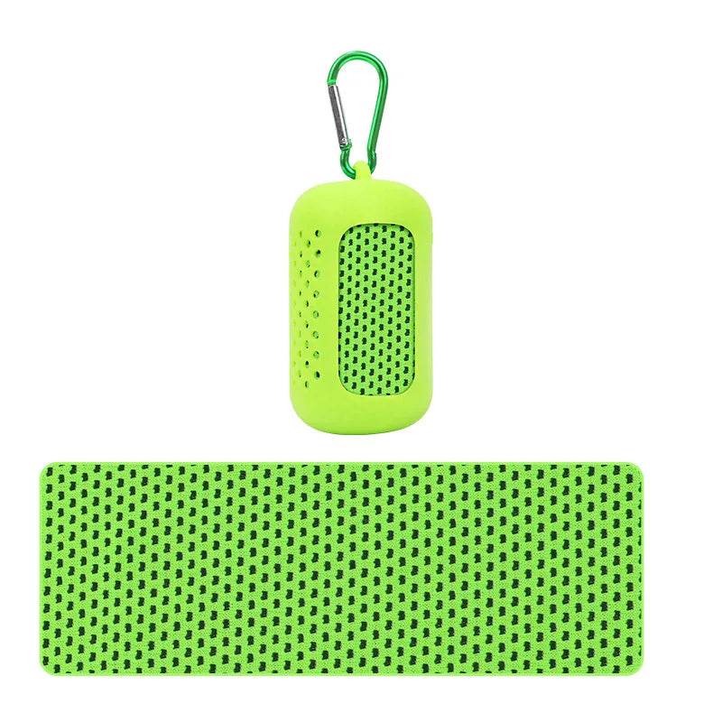 Cooling Towel Circular Silicone Wrapped Cold Towel Quick Drying Microfiber Towels Beach Accessories Towel Sport Fitness - P12 Hub Europe