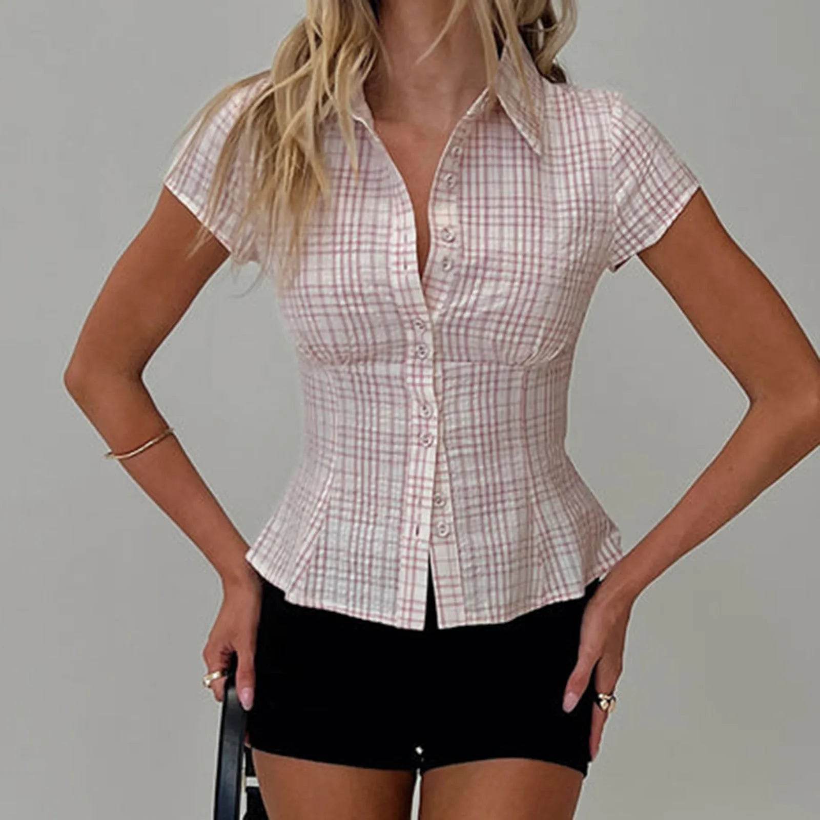 Women's Plaid Summer Shirt - P12 Hub Europe