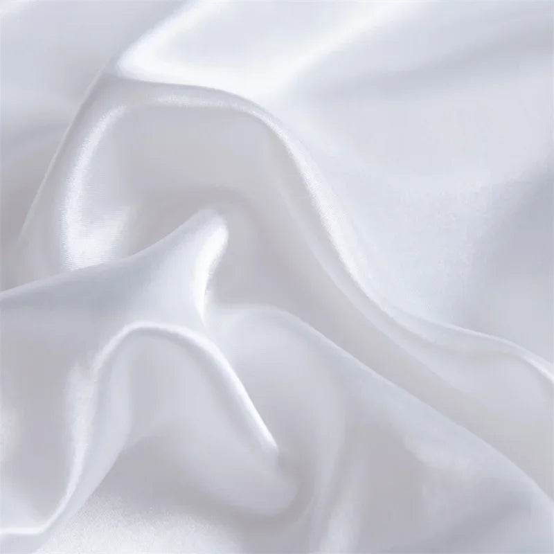 Silky Cooling Bed Sheet with 2 Pillow Cases Luxury Ice Silk Feel Twin Queen Flat Sheet Set Soft and Hypoallergenic Satin Sheets - P12 Hub Europe