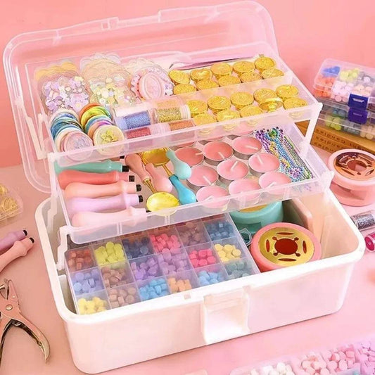 2/3 Layers Large Capacity Storage Box Foldable Multifunctional Plastic Portable Makeup Hairpin Organizer Nail Art Jewelry Box - P12 Hub Europe