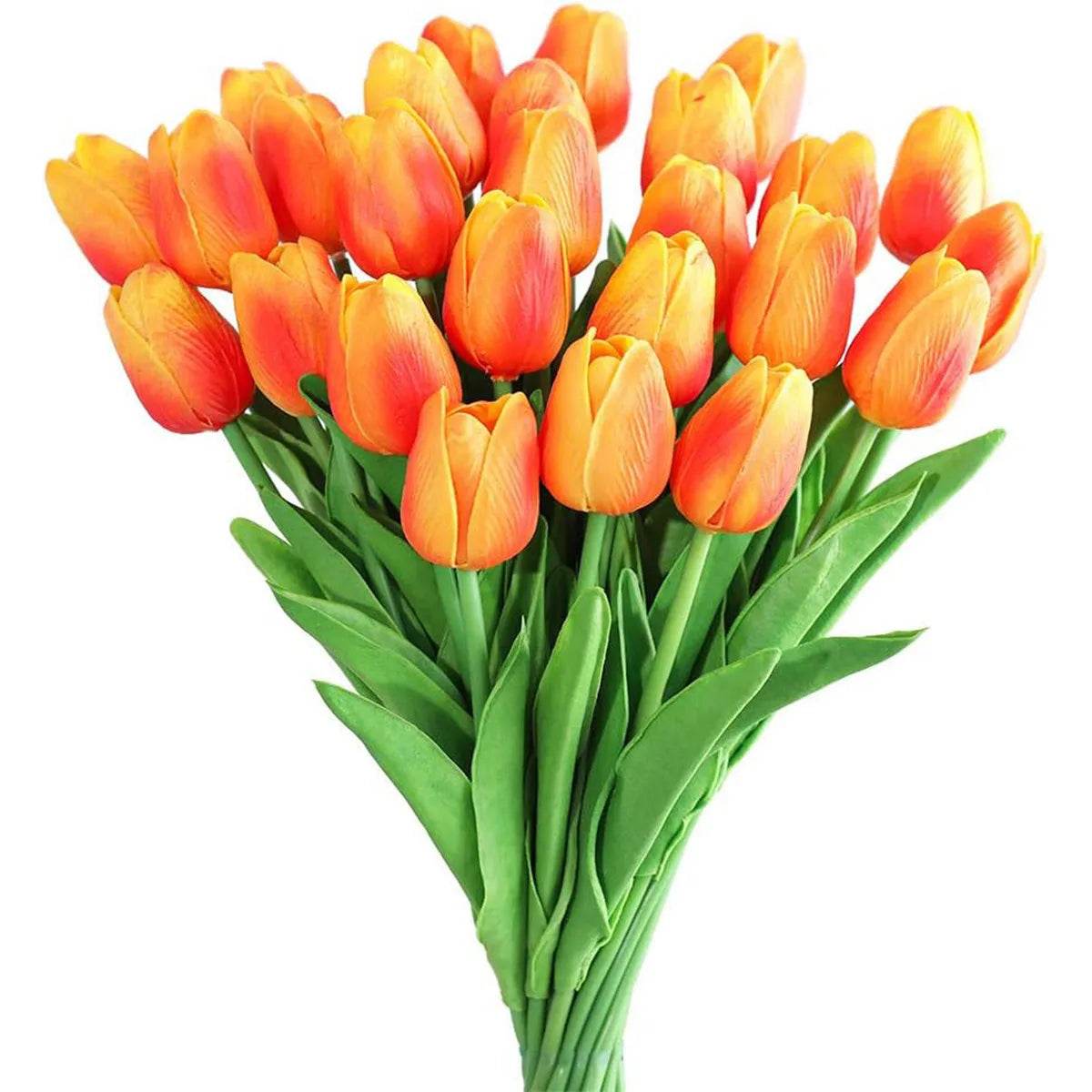 10Pcs Artificial Flower Realistic Touch Tulip Scrapbooking Vase Home Decor Wedding Garden Arch Garland Mother's Day Bouquet diy - P12 Hub Europe