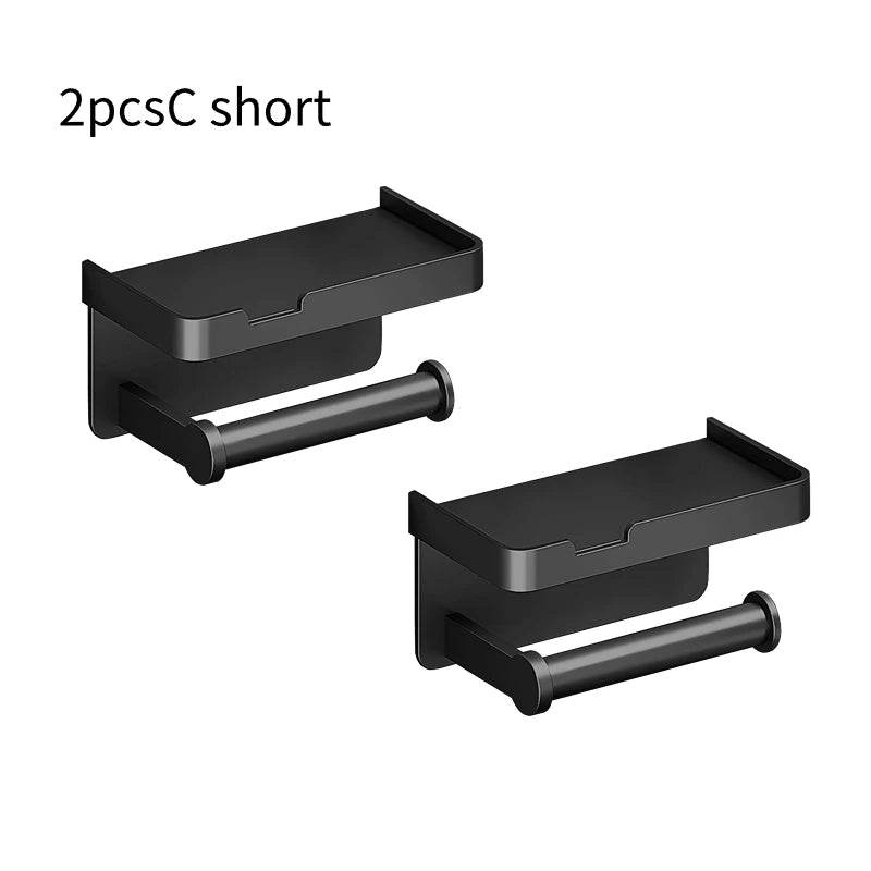 Toilet Paper Holder Wall-Mounted Aluminum alloy Toilet paper holder tissue rack Bathroom tissue holder Bathroom Accessories - P12 Hub Europe