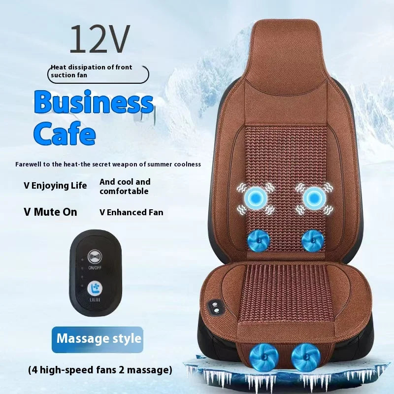 12V summer cool cushion seat ventilation car cushion air conditioning cooling fan blowing massage seat cushion seat cover