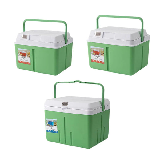 Camping Cooler Box Multifunctional for Beach, Sports with Lock Lid Lightweight Cold and Hot Insulated Case with Carry Handle