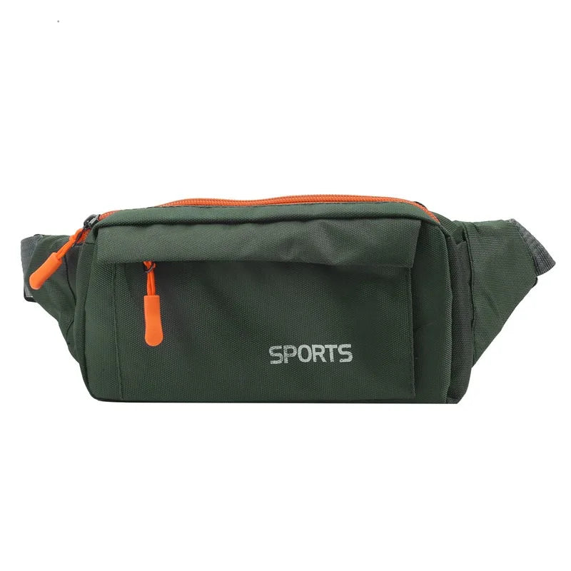 Men's Breast Package Waterproof Outdoor Sports Bag Canvas Pouch Korean-style Waist Bag Fanny Pouch Crossbody Male Banana Bag