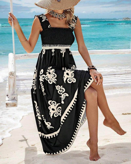 Straps Backless Beach Dress High Waist Sexy - P12 Hub Europe