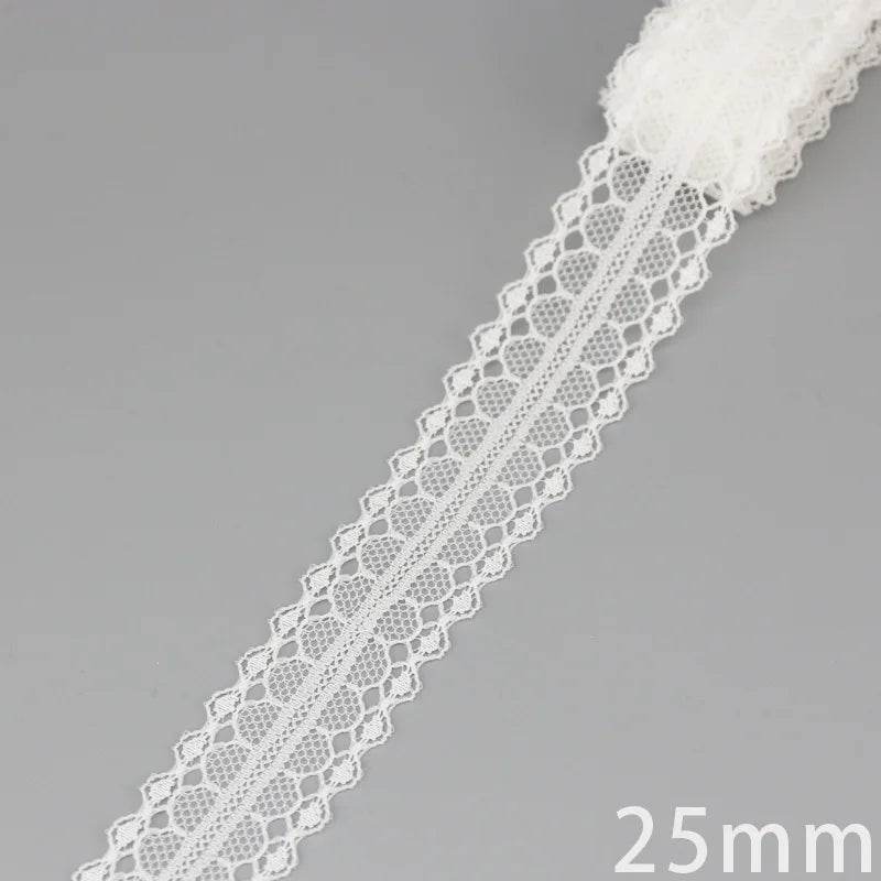 (5 yards/roll) white Lace ribbon fabric Webbing Decoration Lovely gift packing polyester Material - P12 Hub Europe