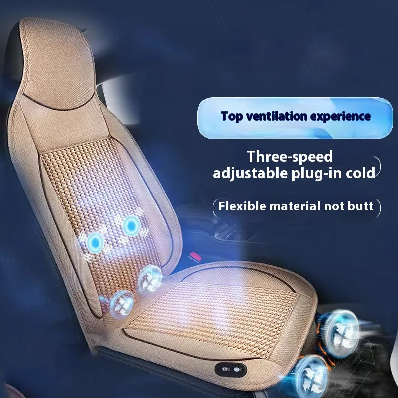 12V summer cool cushion seat ventilation car cushion air conditioning cooling fan blowing massage seat cushion seat cover