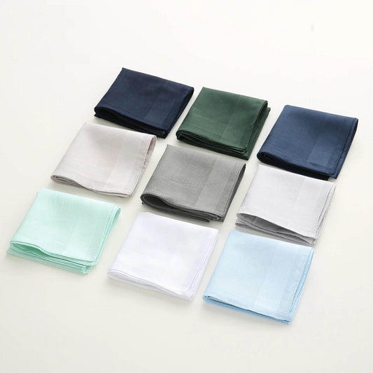 Cotton high-end solid color Handkerchief Park Mountain Road Cycling Camping Wiping Sweat Cleaning Portable Men's Pocket Towel - P12 Hub Europe