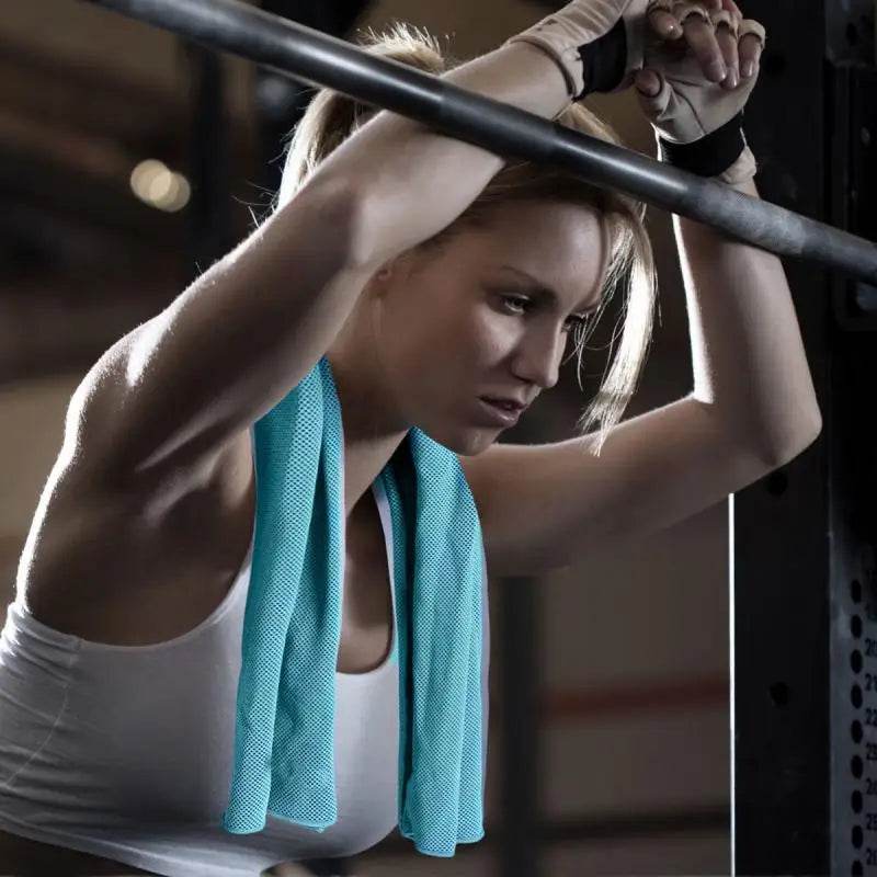 Cooling Towel Neck Wrap Lce Sports Beach Towels Cold Microfiber Cloth For Yoga Golf Gym Fitness Summer Outdoor Work100X30cm - P12 Hub Europe
