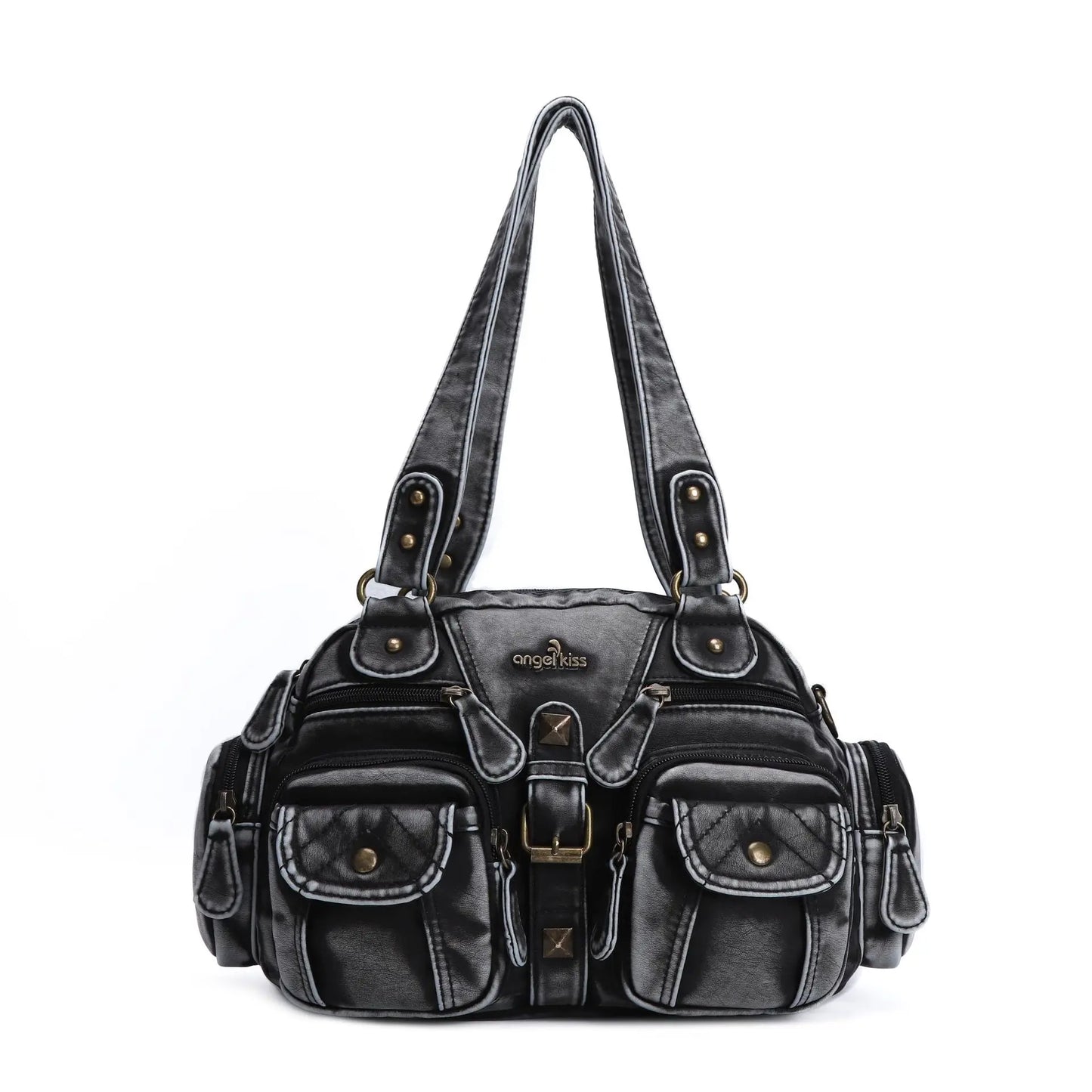 Angelkiss Women Handbags Satchel Top-handle Handbag PU Shoulder Bag Dumpling Pack Give Gifts Shoulder Bags Phone Money Pack