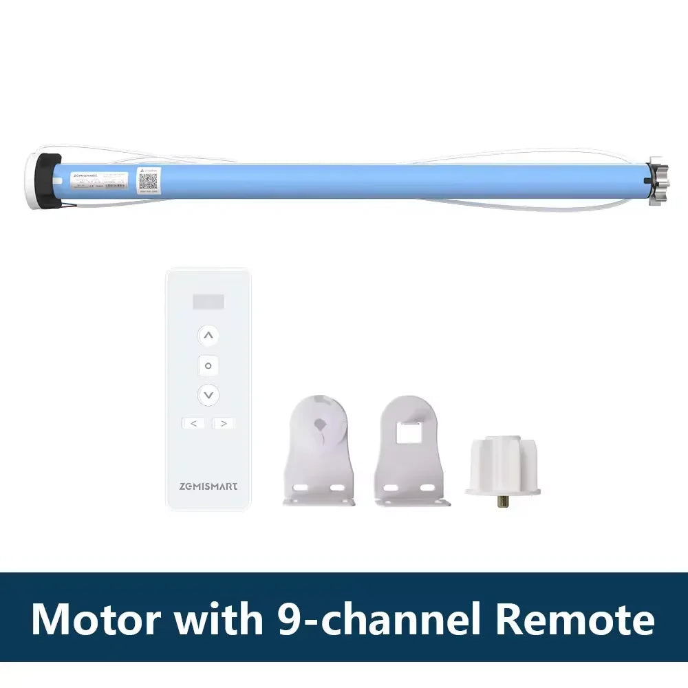 Zemismart Matter Over WiFi 2N Smart Curtain Motor for 37 38mm Tube Roller Shade Engine Google Home Alexa Homekit App Control