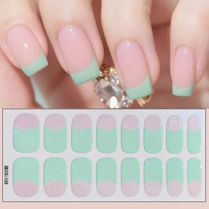 Full Cover Gradient Nail Stickers Multi Color -