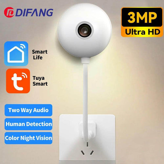 Bulb Camera WiFi 3MP, Floodlight, Color Night, 2-Way - P12 Hub Europe