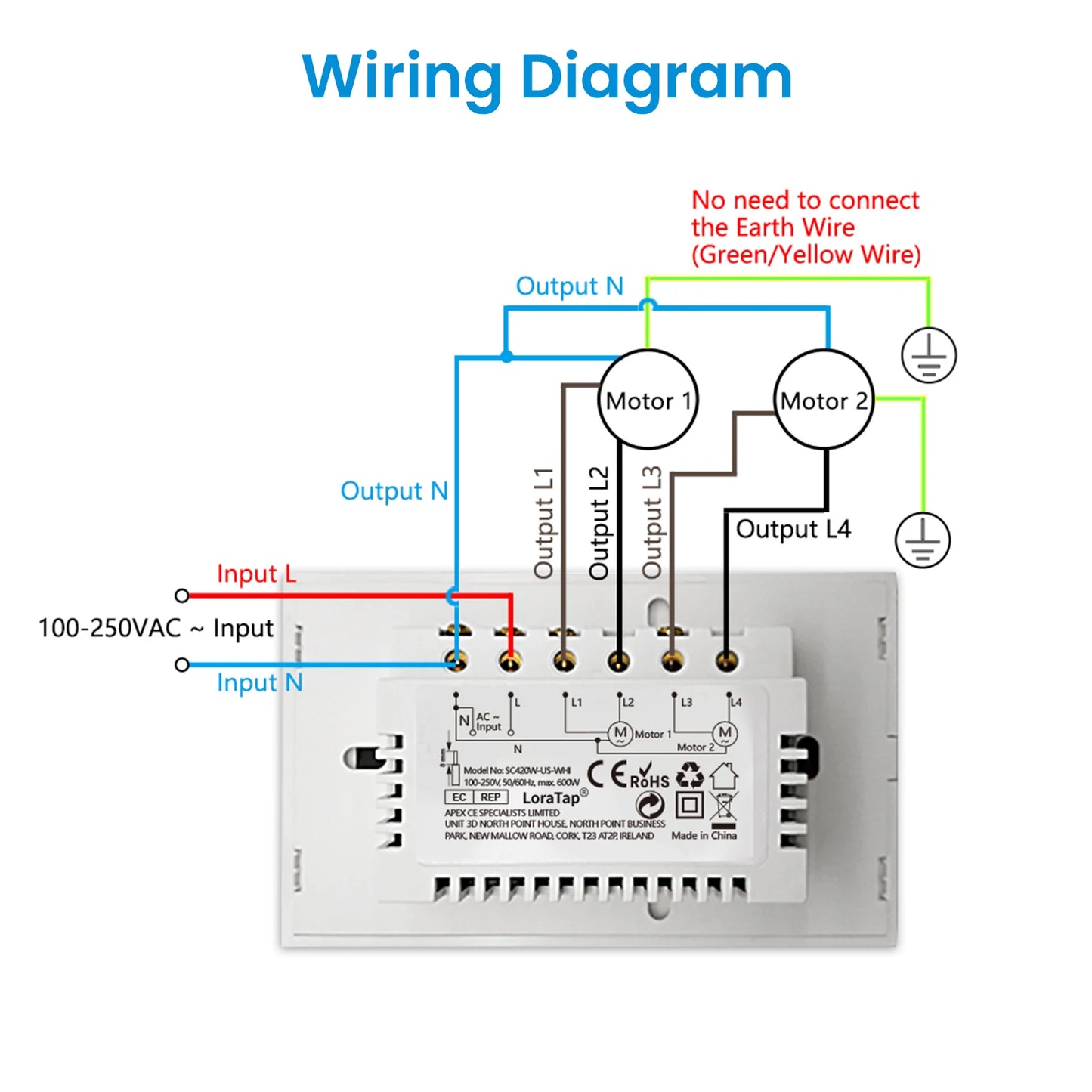 QCSMART ZigBee 3.0 Dual Curtain Roller Shutter US Standard Switch Tuya Smart Life App Remote Control Home Assistant Alexa DIY