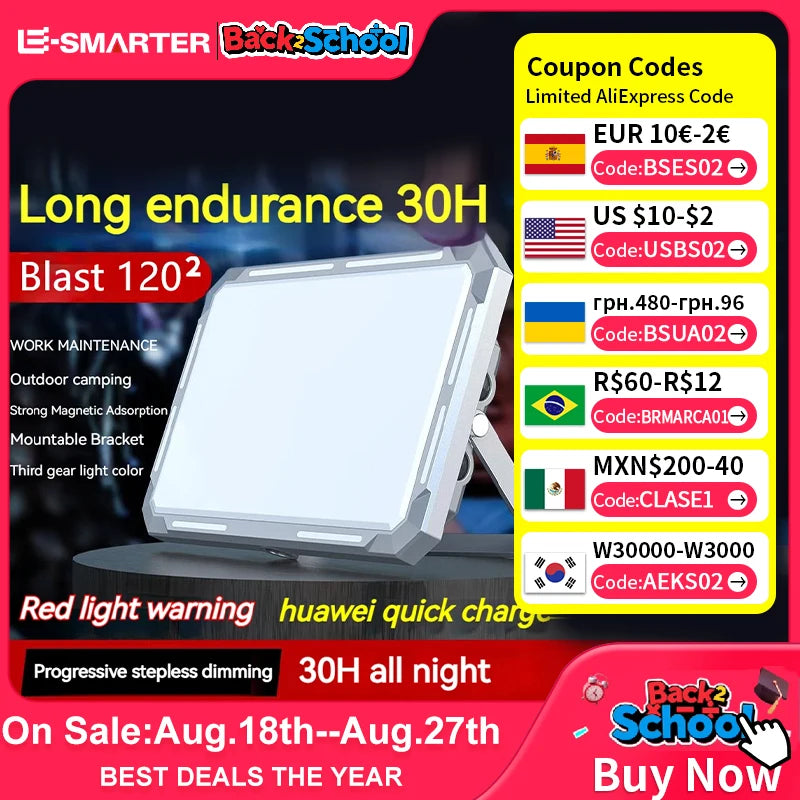LED Camping Tent Light Rechargeable Searchlight High Power Outdoor Emergency Lighting Waterproof Portable Hanging Night Lamps