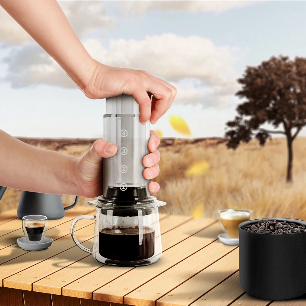 CAFEMASY Espresso Coffee Maker Portable French Press Coffee Pot Air press Barista Tools With 350pcs Filter Papers Coffee Machine