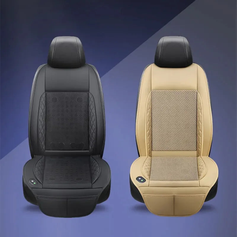 12/24V Ventilation Massage Seat Cushion Breathable Heat Dissipation And Cooling Massage Seat Mat Summer Car Interior Seat Pad