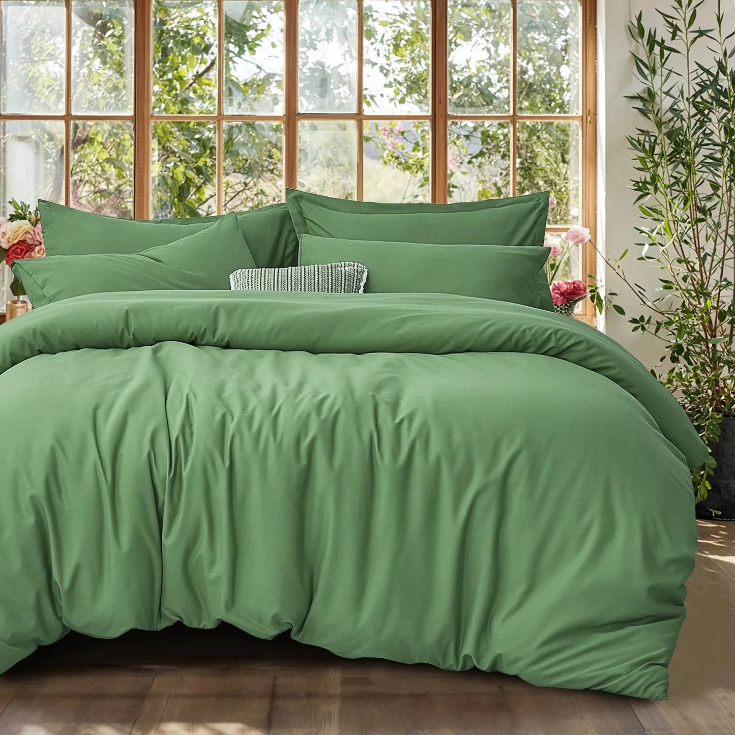 Summer Cooling Soft Cotton Duvet Cover Set for Bedroom And Guest Room - Includes 1 Duvet Cover And 1/2 Pillowcases - P12 Hub Europe