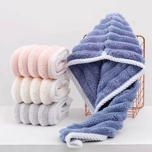 Dry Hair Cap for Women, Thickened and Super Absorbent Headscarf for Wiping Hair, Quick Drying Cap, Dry Hair Towel - P12 Hub Europe