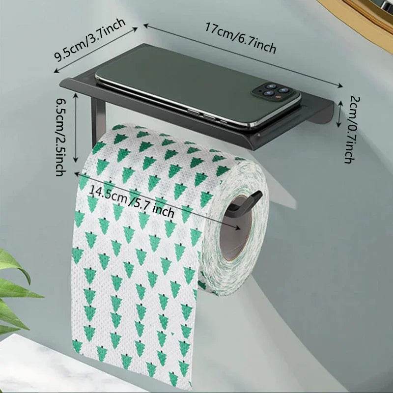 Aluminum Alloy Toilet Paper Holder WC roll Paper Holder perfume Shelf for Bathroom storage Accessories - P12 Hub Europe