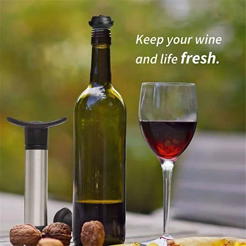 Bar Household Stainless Steel Red Wine Stopper Vacuum Pump Red Wine Vacuum Pump Champagne Stopper - P12 Hub Europe
