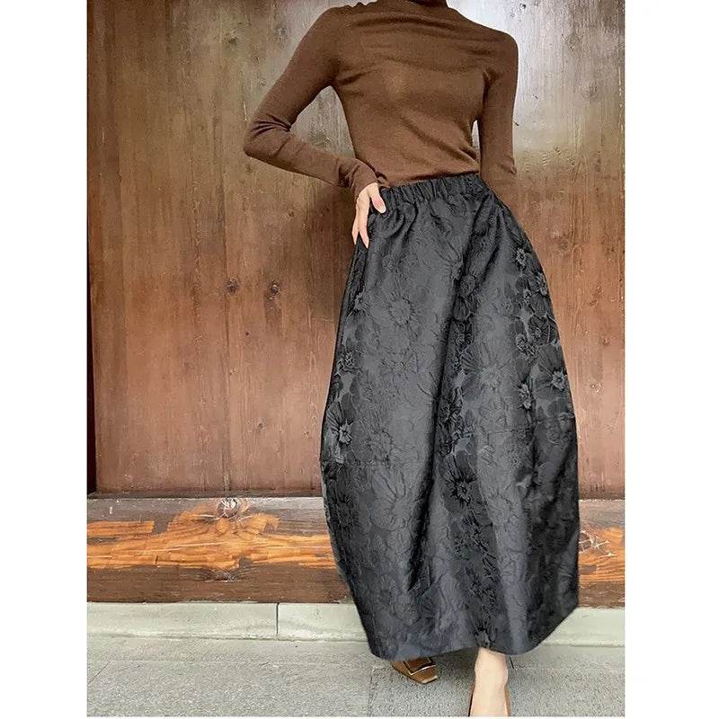 Women's Jacquard Maxi Skirt - P12 Hub Europe