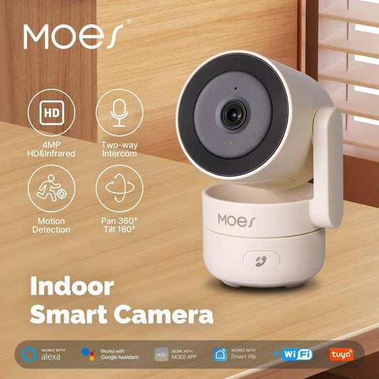 Indoor WiFi Camera 4MP MOES PTZ 360° Audio - P12 Hub Europe