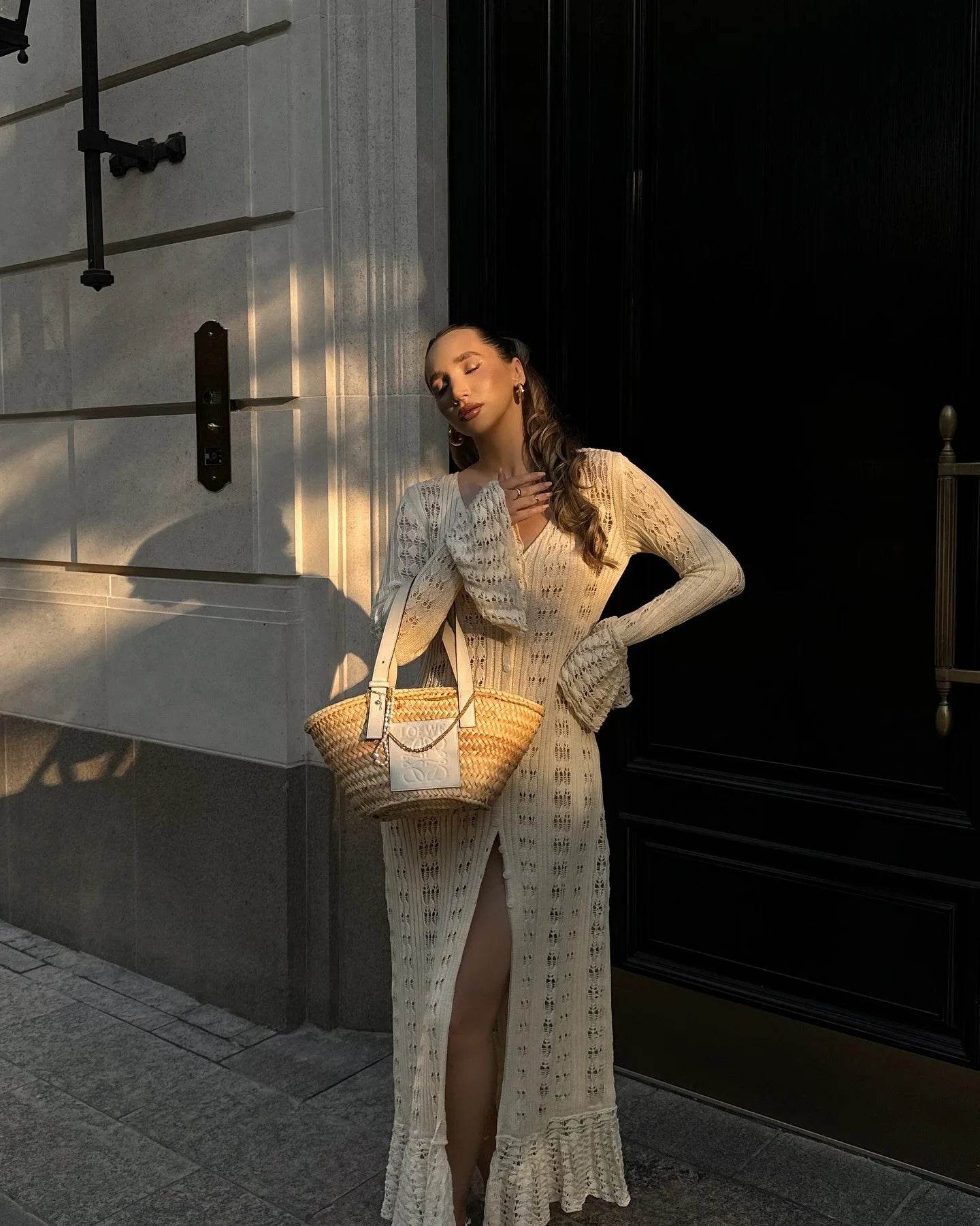 See-Through Knit Cardigan Dress - P12 Hub Europe