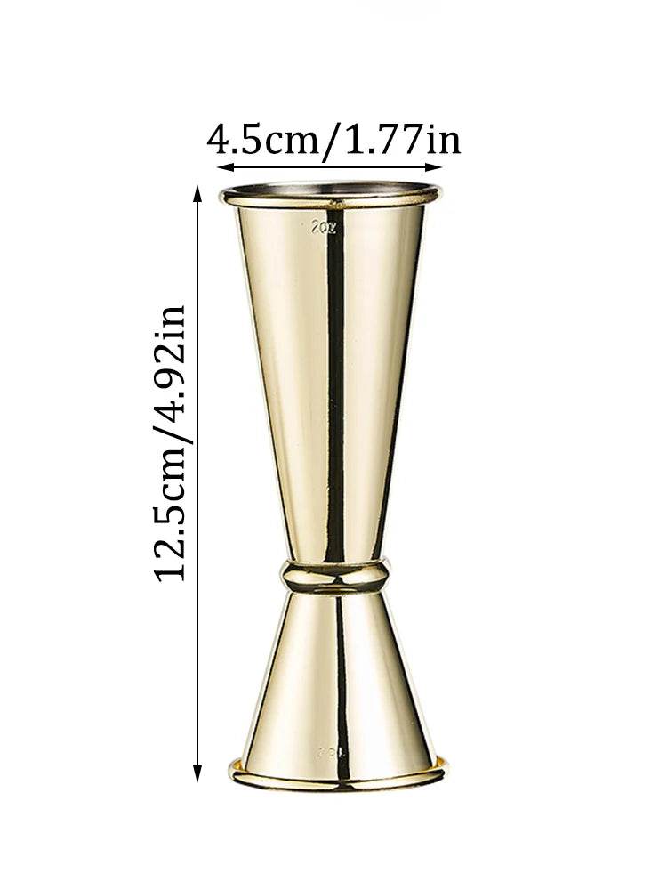 New Dual Shot Stainless Steel Measure Cup Cocktail Shaker Drink Spirit Measure Jigger Kitchen Bar Barware Tools - P12 Hub Europe