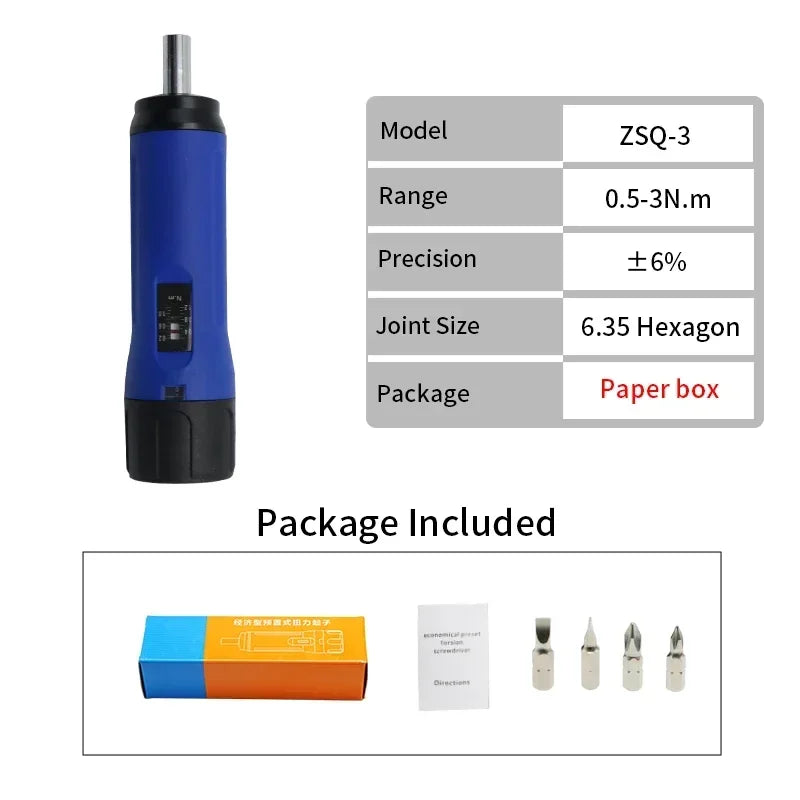 1/4 Inch Preset Torque Screwdriver Wrench Set for Maintenance, Tools, Bike Repair and Scope Mounting