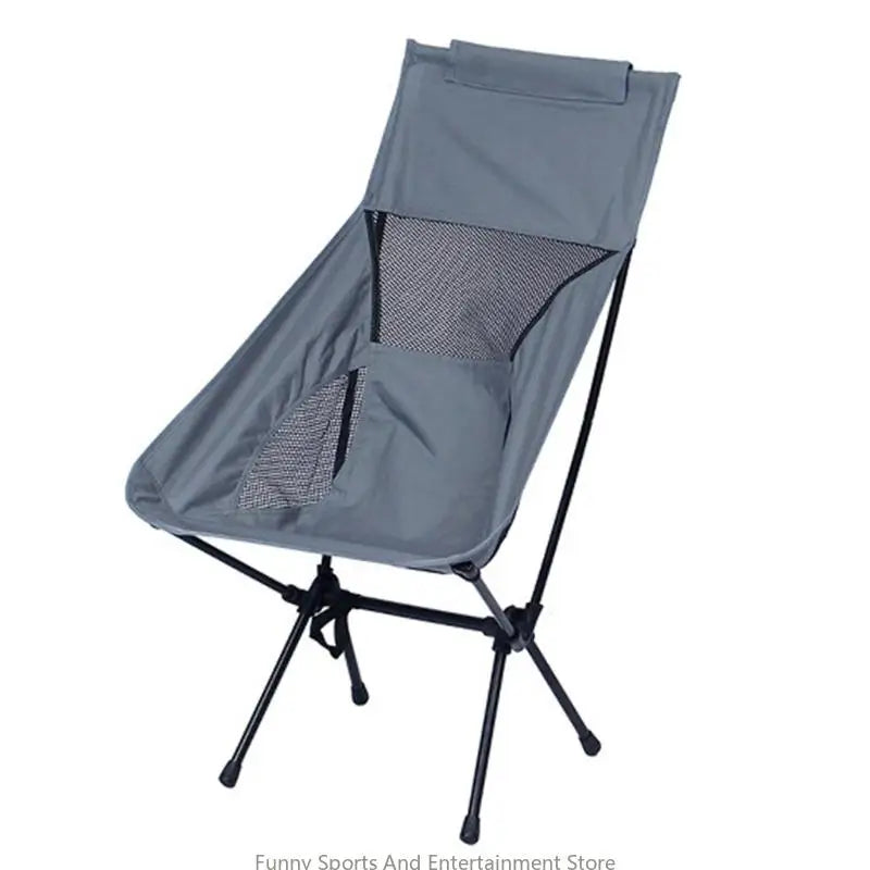 C4DE Outdoor Fishing Chair Compact Camp Backrest Chair Folding Fishing Camping BBQ Chairs Lightweight Collapsible Arm Chair