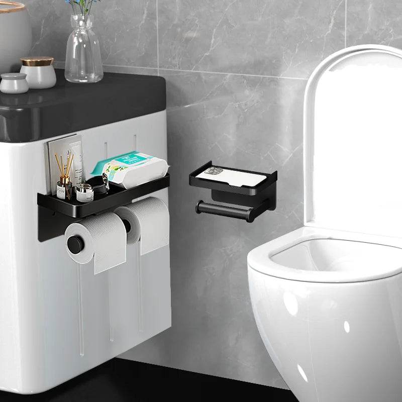 Toilet Paper Holder Wall-Mounted Aluminum alloy Toilet paper holder tissue rack Bathroom tissue holder Bathroom Accessories - P12 Hub Europe