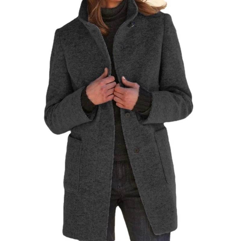 Warm Wool Blend Trench Coat - P12 Hub Europe
