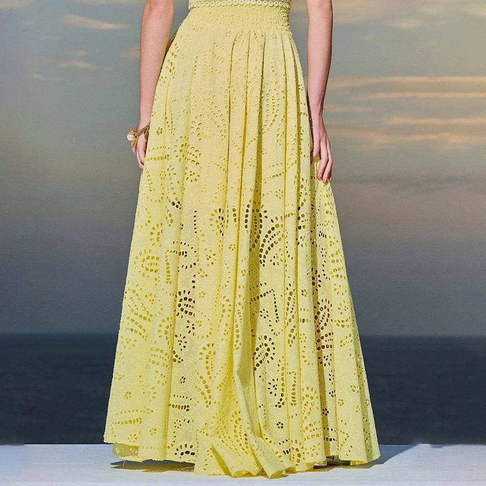 Embroidery Hollow Skirt Set - P12 Hub Europe