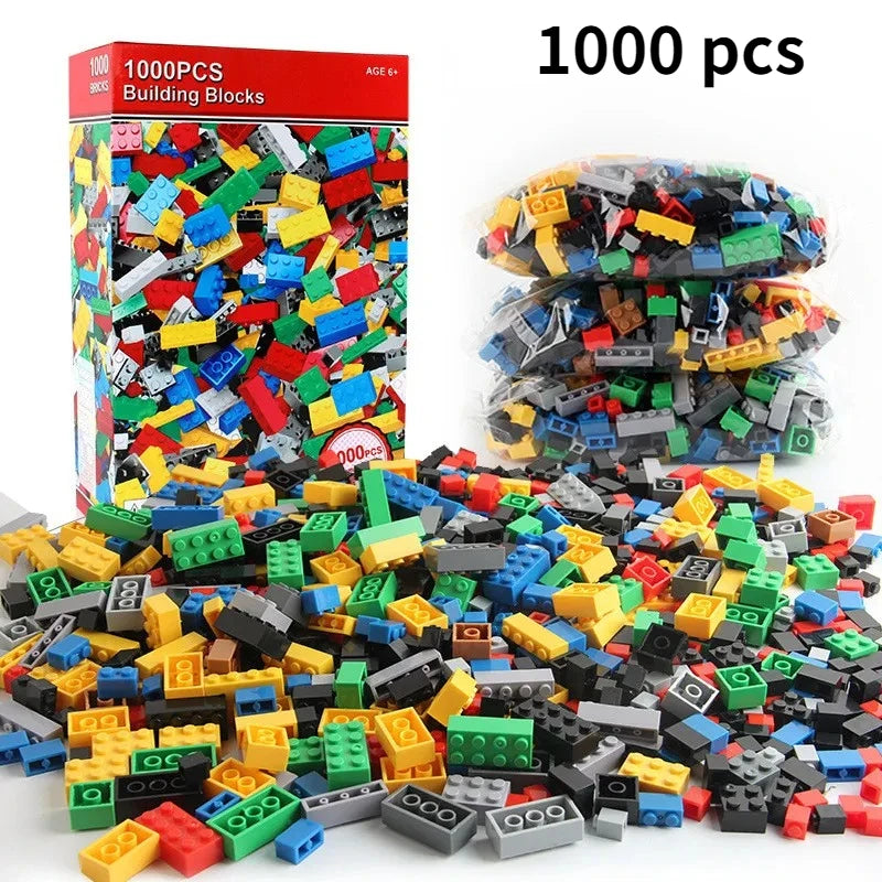 1000 DIY creative building blocks bulk set Urban Classic building blocks Assembled birthday gift children's educational toys