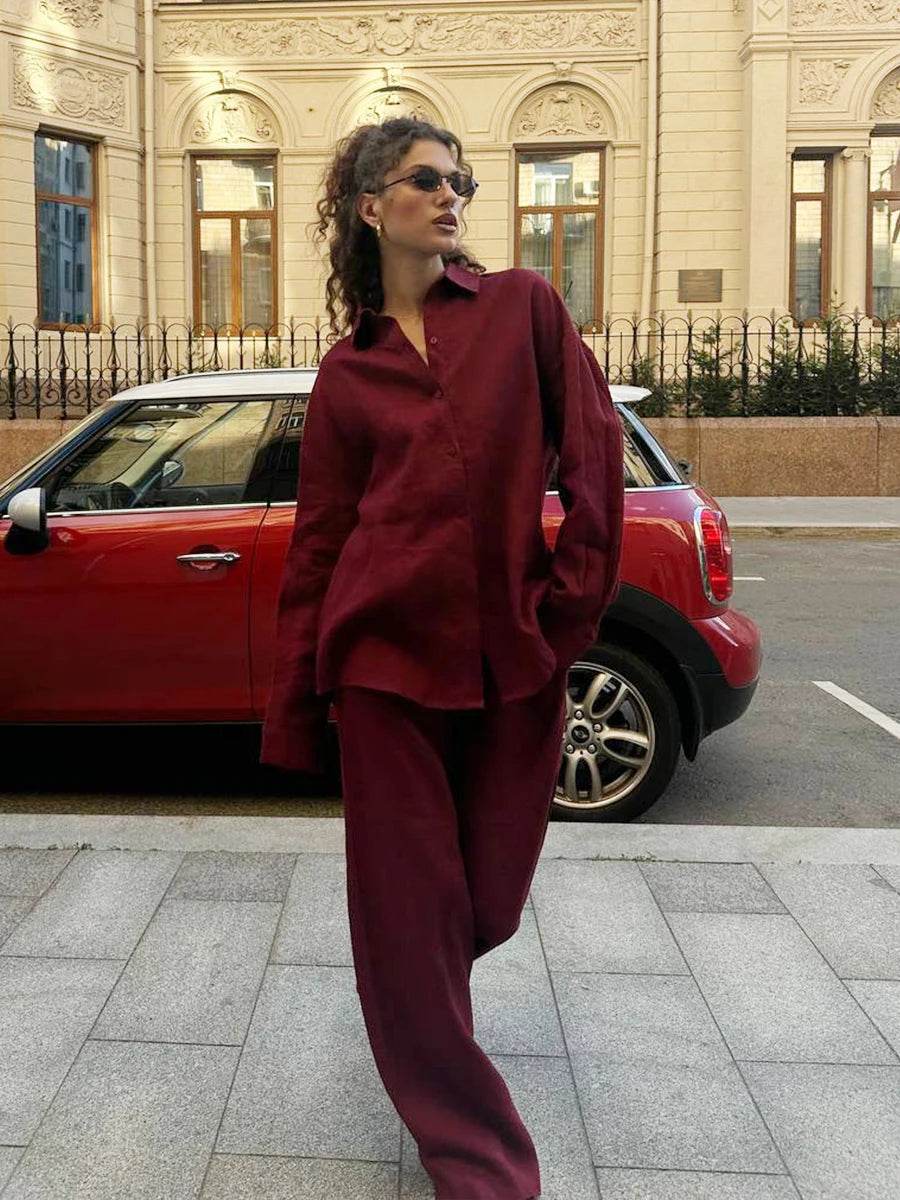Women's Casual Cotton Linen Set - P12 Hub Europe