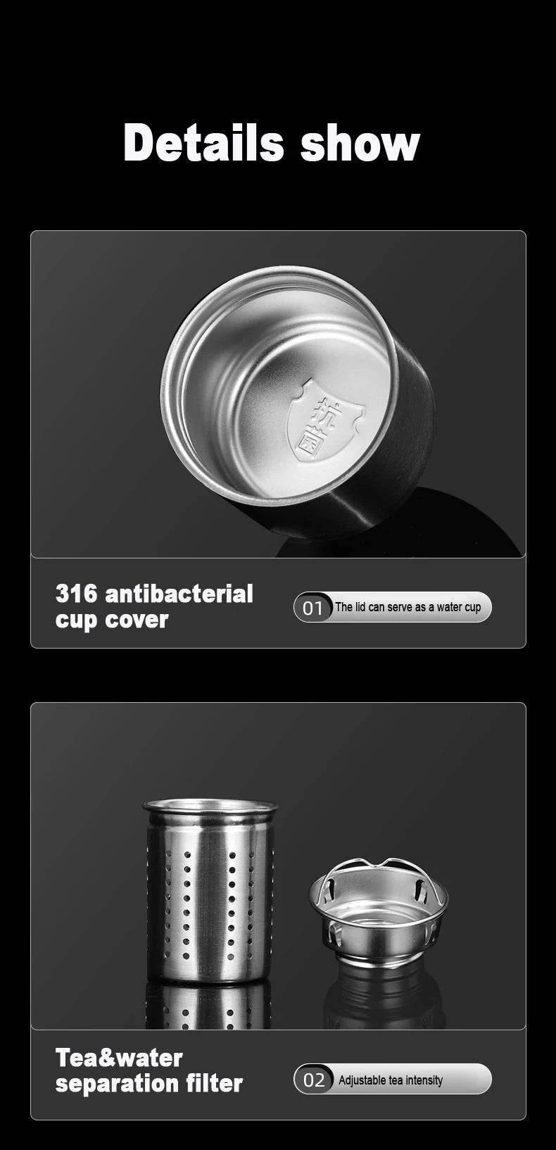 1000ML Stainless Steel Sport Thermos - P12 Hub Europe