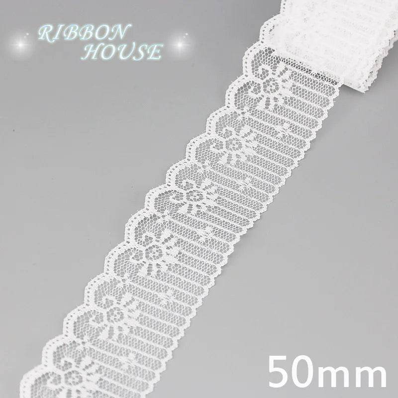 (5 yards/roll) white Lace ribbon fabric Webbing Decoration Lovely gift packing polyester Material - P12 Hub Europe