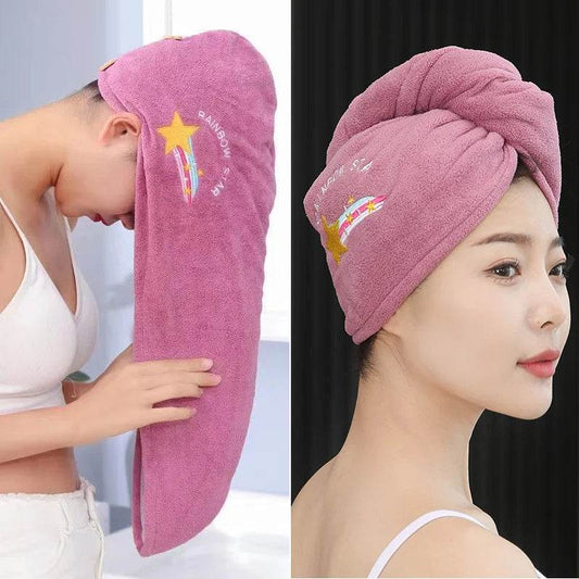 1pc Quickly Dry Hair Hat Super Absorbent Soft Bathroom Women Head Towels Girls Cute Hair Towel Hair Dry Wrap Bonnets - P12 Hub Europe
