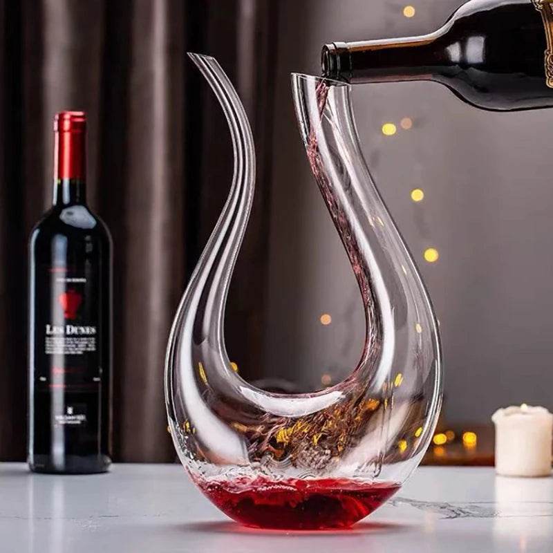 Crystal U-shaped Wine Decanter Gift Box Swan Decanter Creative Wine Separator - P12 Hub Europe